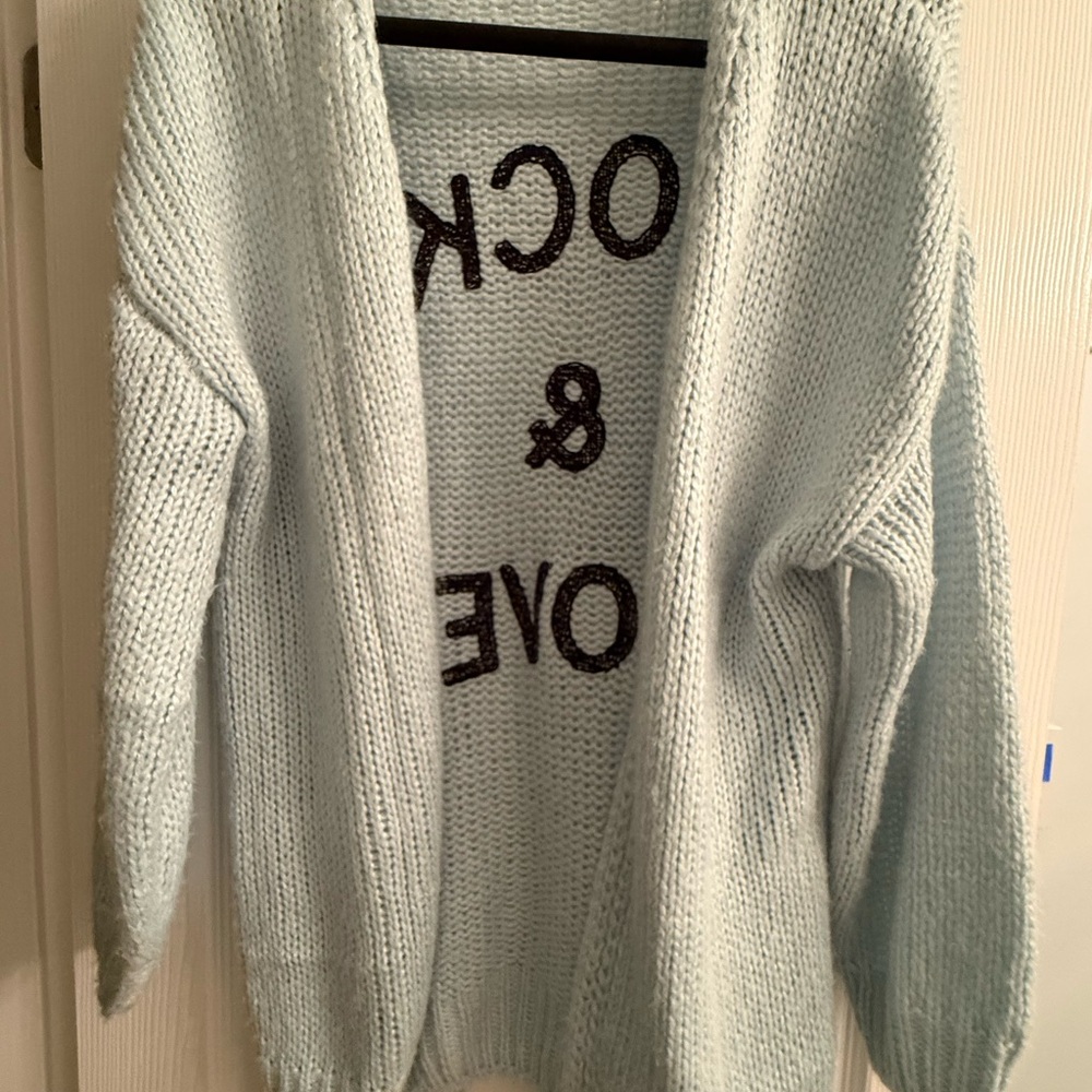 ROCK & L🩵VE Cozy Light Blue Sweater by Fashionista